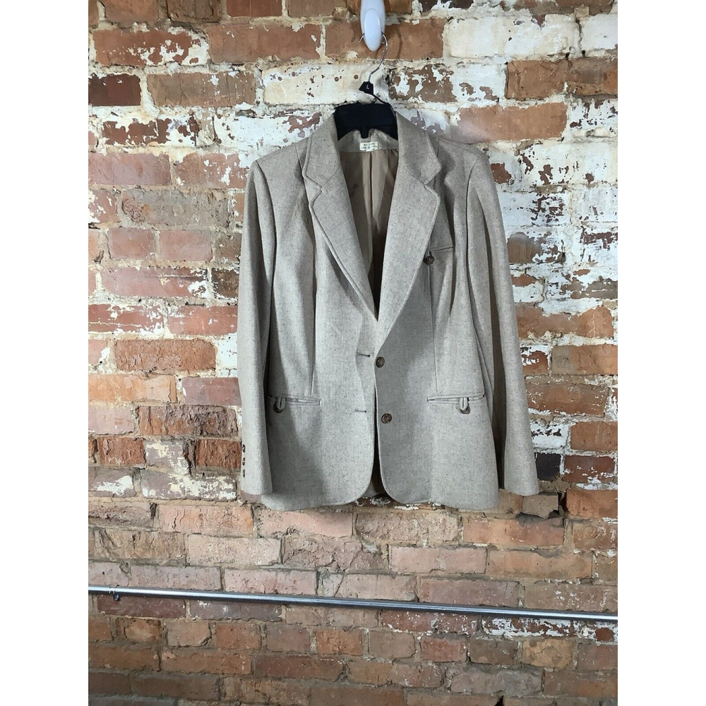 Vintage Blazer Jacket Wool Dark Academia Fall Classic Preppy Size 13